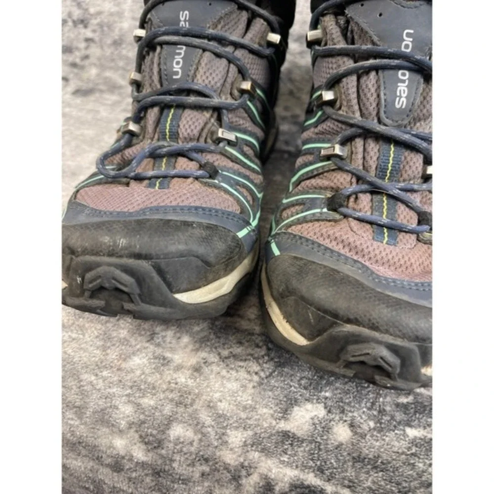 Salomon X Ultra Pioneer Mid Gore-Tex Hiking Boot Men 9 Blue Grey Mint Athleisure